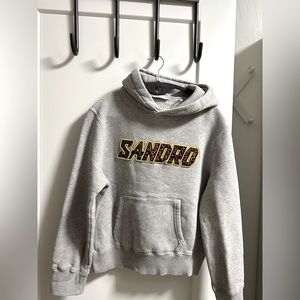 sandro big logo hoodie